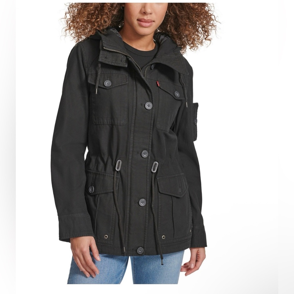 Levi’s Women’s Black Utility Hooded Jacket